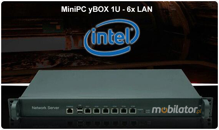 Computer Industry Fanless  MiniPC yBOX - 1U rack new design look mobilator fast lan 6x rj45