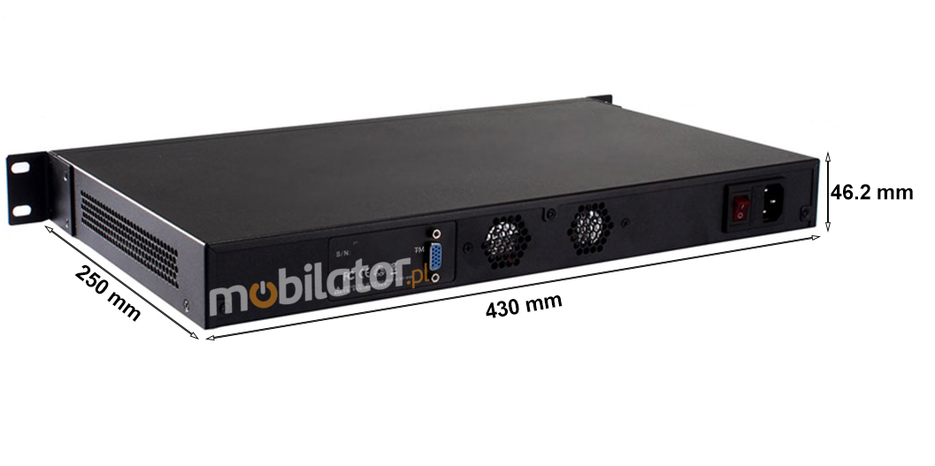 Computer Industry Fanless MiniPC  MiniPC yBOX - 1U rack new design look mobilator fast lan 4x rj45