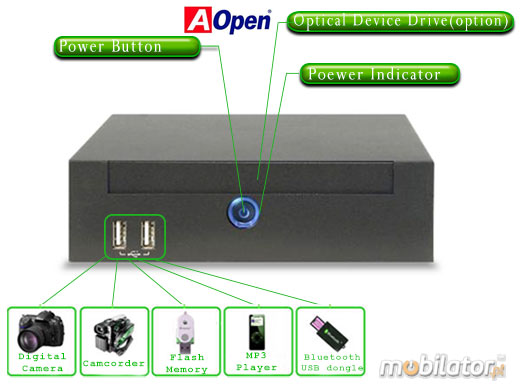 AOpen DE67-HA, MIniPC, Komputer przemysowy DIGITAL ENGINE USB 3.0