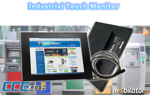 Industial Touch Monitor CCETM10-IP65 Przemysowy Monitor Panelowy  Norma odpornoci IP65 Monitor dotykowy Ekran rezystancyjny 5 wire resistive wywietlacz 10 cali LED mobilator.pl New Portable Devices VGA USB