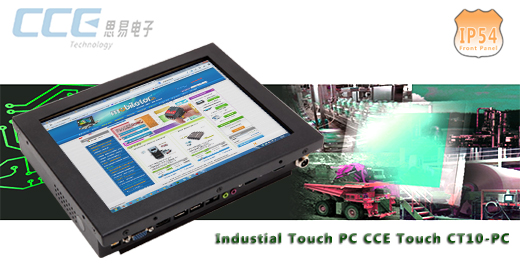 Industial Touch PC CCETouch CT10-PC Komputer panelowy Panel PC Norma odpornoci IP54 Przemysowy komputer panelowy Ekran rezystancyjny 5 wire resistive wywietlacz 10 cali mobilator.pl New Portable Devices Windows RS-232 CaOM 