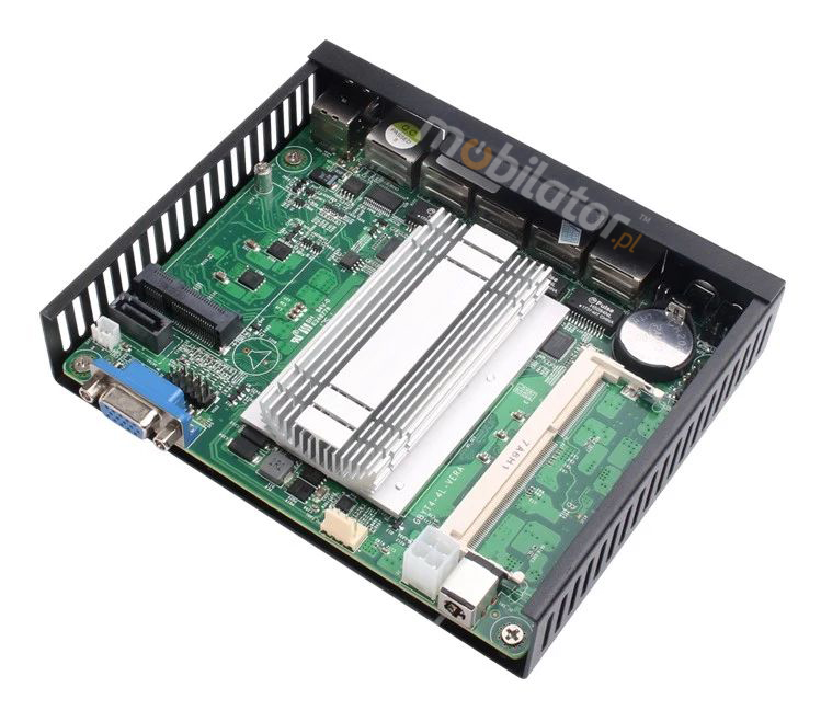 Computer Industry Fanless MiniPC with 4 LAN cards  MiniPC yBOX-X33 - J1900 new inside view mobilator fast 4 lan rj45
