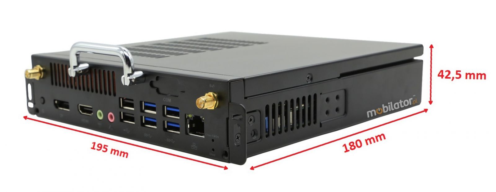  MiniPC BOX-PSO-1030  width 195 mm length 180 mm height 42,5 mm 195x180x42,5 mm