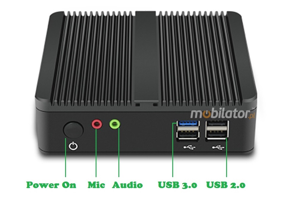 MiniPC yBOX-A30X Mic Audio USB3.0 USB2.0 connectors