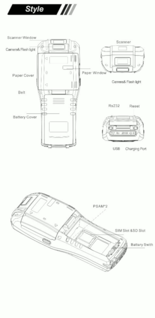 Industrial collector data MobiPad Z3506CK bluetooth 4G NFC WiFi GPS