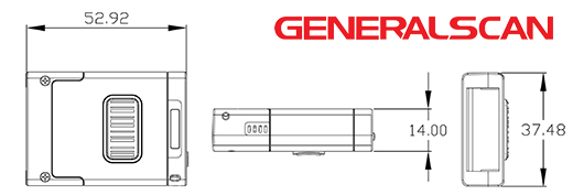 GENERALSCAN GS-M100BT Bluetooth 3.0 Generalscan Skaner 1D Laser Bezprzewodowy Bluetooth 3.0 Porczny Kompatybilny Windows Android IOS mobilator.pl New Portable Devices Mobilne Skanery kodw kreskowych MINI odporny IP53