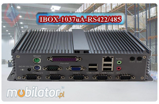 Przemysowy Fanless MiniPC IBOX-1037uA-RS422/485