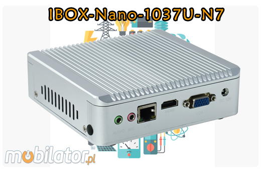 Industrial Computer Fanless MiniPC Nuc IBOX-Nano-1037U