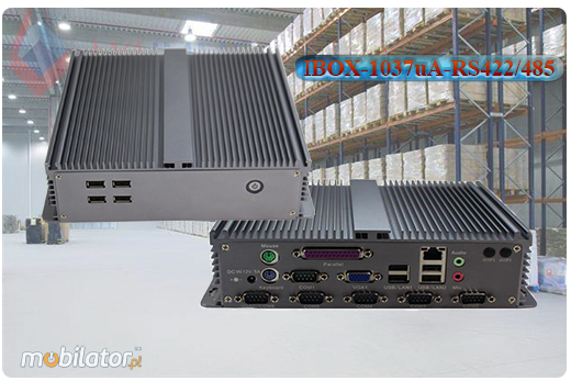 Przemysowy Fanless MiniPC IBOX-1037uA-RS422/485