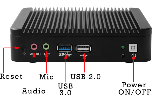 Industrial Computer Fanless MiniPC Nuc IBOX-501 N1-A