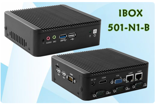 Industrial Computer Fanless MiniPC Nuc IBOX-501 N1-B