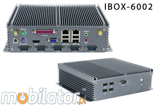 Strengthened Mini Industrial Computer Fanless MiniPC IBOX-6002 umpc mobilator intel