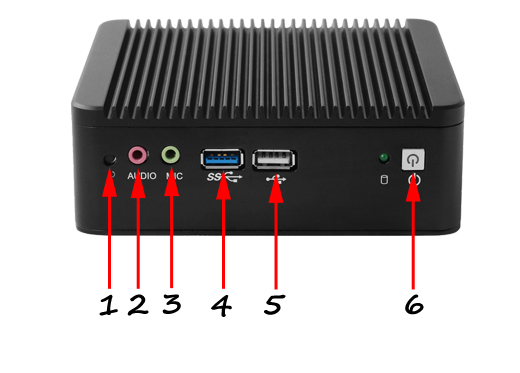 Industrial Computer Fanless Mini PC IBOX-Nano-J1900 N1b