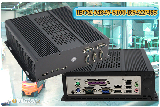 Przemysowy Fanless MiniPC IBOX-M847-S100-RS422/485