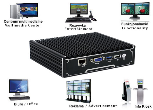 Strengthened Mini Industrial Computer Fanless MiniPC IBOX-NM21  umpc mobilator intel celeron J1900