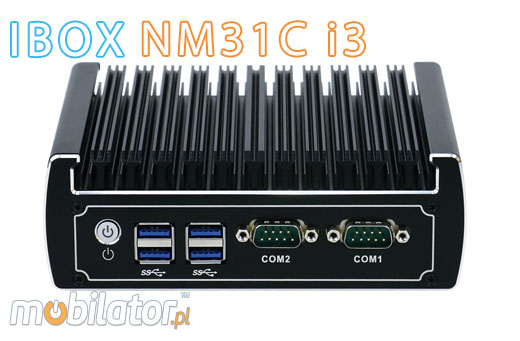 Wytrzymay mini Komputer Przemysowy Bezwentylatorowy MiniPC IBOX-NM31A Barebone umpc mobilator  intel core i3