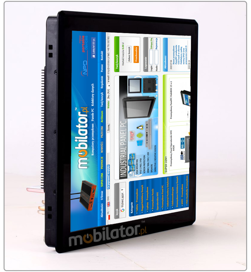 CCE Touch Mobilator Flat Design PCAP IP 65 CTPC170RD3 Touch PC, LED panel, 10 points touch screen, built-in WIFI, 12V DC input