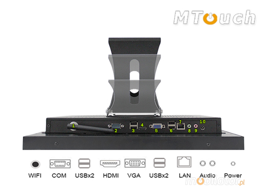MTouch Industrial Przemysowy PanelPC MobiBOX 12  Komputer panelowy Panel PC  Przemysowy komputer panelowy Ekran pojemnociowy capacitive wywietlacz 12 cali mobilator.pl New Portable Devices Windows RS-232 COM VGA HDMI Intel Celeron 
