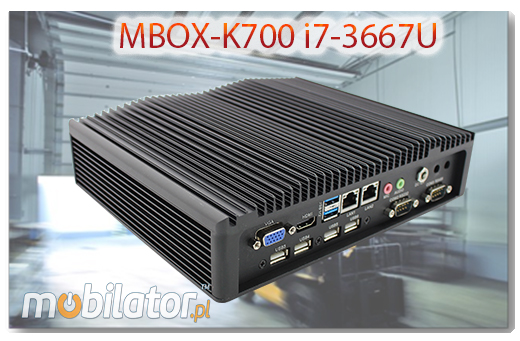 MiniPC Przemysowy Fanless MBOX-K700 i7-3667U