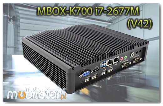 MiniPC Przemysowy Fanless MBOX-K700 i7-2677M(V42)