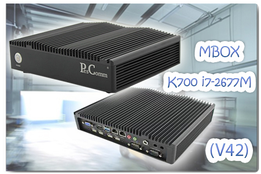 MiniPC Przemysowy Fanless MBOX-K700 i7-2677M(V42)