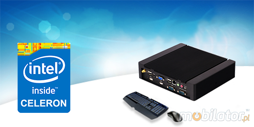 MiniPC Przemysowy Fanless MBOX-K900-Celeron 2RJ45