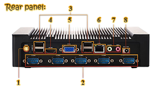 MiniPC Przemysowy Fanless MBOX-K900-Celeron