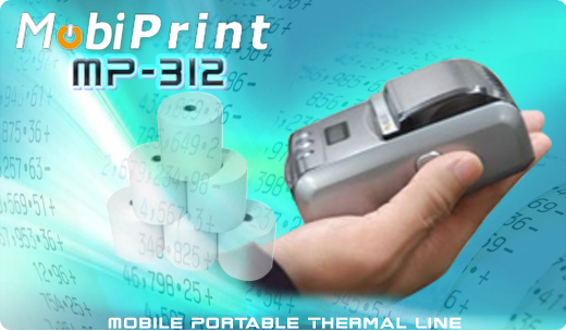 MobiPrint  MP-300 Drukarka termiczna mini drukarka logo mechanizm Interfejs USB Bluetooth RS232 Mobilna Drukarka mobilator.pl windows android  New Portable Devices