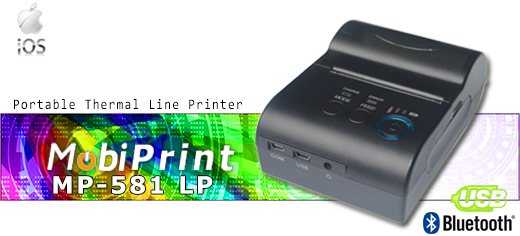 MobiPrint  MP-5801LD Drukarka termiczna mini drukarka logo mechanizm Interfejs USB Bluetooth Mobilna Drukarka mobilator.pl windows android  New Portable Devices