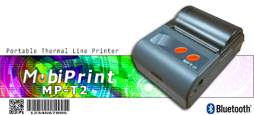 MobiPrint MP-T2 Drukarka termiczna mini drukarka kodw  Interfejs  Bluetooth  Mobilna Drukarka mobilator.pl windows android  New Portable Devices Mobile Printer