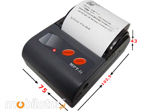 MobiPrint MP-T2 Drukarka termiczna mini drukarka kodw  Interfejs  Bluetooth  Mobilna Drukarka mobilator.pl windows android  New Portable Devices Mobile Printer