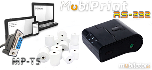 MobiPrint MP-T5 Portable Dot Matrix Printer Mobile Printer Mini Mobile Bluetooth Receipt Printer mechanizm epson Interface IrDA Bluetooth RS232 Mobilna Drukarka mobilator.pl windows android  New Portable Devices Maa Przenona Portable