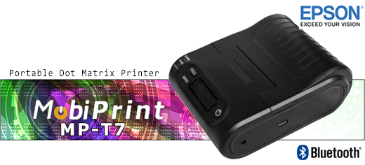 MobiPrint MP-T7 Drukarka igowa DOTMATRIX mini drukarka kodw mechanizm epson Interfejs  Bluetooth USB Mobilna Drukarka mobilator.pl windows android  New Portable Devices mae drukarki paragonw