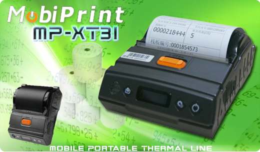 MobiPrint  MP-XT-31 Drukarka termiczna mini drukarka logo mechanizm Interfejs USB Bluetooth WiFi Mobilna Drukarka mobilator.pl windows android  New Portable Devices
