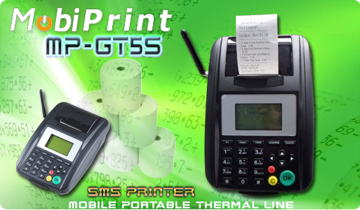 MobiPrint MP-GT5S Drukarka termiczna mini drukarka SMS kodw GSM GPRS SIM   Interfejs USB Mobilna Drukarka mobilator.pl windows android  New Portable Devices GSM Printer SMS
