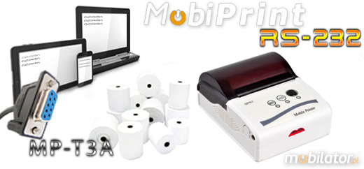 MobiPrint MP-T3 Mobile Printer Drukarka termiczna mini drukarka kodw mechanizm epson Interfejs IrDA Bluetooth RS232 Mobilna Drukarka mobilator.pl windows android ios  New Portable Devices
