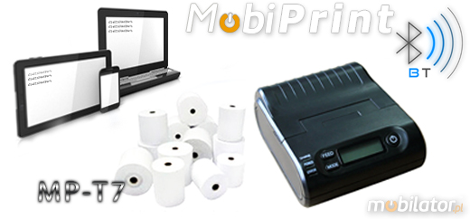 MobiPrint MP-T7 Drukarka igowa DOTMATRIX mini drukarka kodw mechanizm epson Interfejs  Bluetooth USB Mobilna Drukarka mobilator.pl windows android  New Portable Devices mae drukarki paragonw