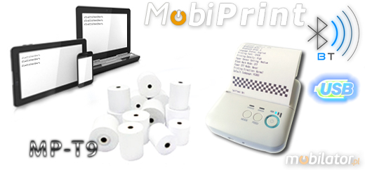 MobiPrint MP-T7 Drukarka termiczna Thermal Line  mini drukarka kodw mechanizm FUJITSU Interfejs  Bluetooth USB Mobilna Drukarka mobilator.pl windows android  New Portable Devices mae drukarki paragonw ios maa drukarka przenona portable drukarka kodw Mobile printer mini 