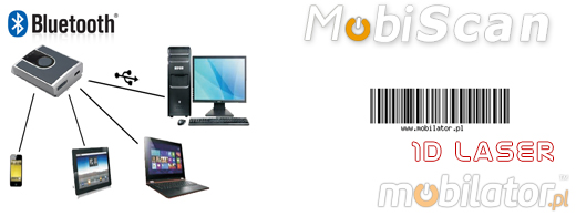 MobiScan MS-Mini 1 Bluetooth 3.0 MOBISCAN MINI1 Skaner 1D CCD Bezprzewodowy Bluetooth 3.0 Porczny MobiSCAN  Kompatybilny Windows Android IOS mobilator.pl New Portable Devices Mobilne Skanery kodw kreskowych MINI