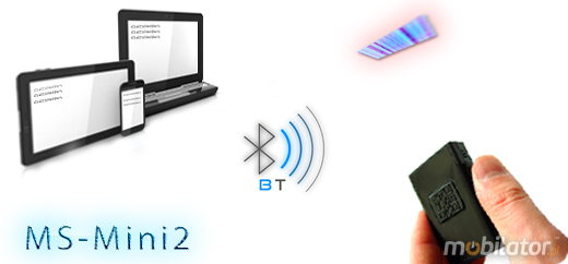 MobiScan Mini 2 Bluetooth 3.0 Skaner 1D 2D CMOS Bezprzewodowy Bluetooth 3.0 Porczny Kompatybilny Windows Android IOS mobilator.pl New Portable Devices Mobilne Skanery kodw kreskowych MINI odporny IP65