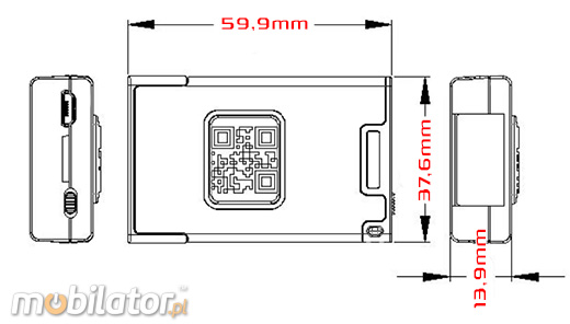 MobiScan Mini 2 Bluetooth 3.0  Skaner 1D 2D CMOS Bezprzewodowy Bluetooth 3.0 Porczny Kompatybilny Windows Android IOS mobilator.pl New Portable Devices Mobilne Skanery kodw kreskowych MINI odporny IP65