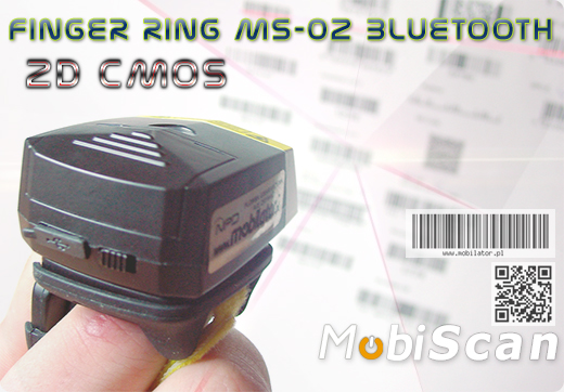 MobiScan FingerRing MS02 Bluetooth MOBISCAN MS-02 Skaner kodw 2D Bezprzewodowy Bluetooth 3.0 Porczny piecie MobiSCAN  Kompatybilny Windows Android IOS mobilator.pl New Portable Devices Mobilne Skanery kodw kreskowych MINI Barcode scanner 2D CMOS