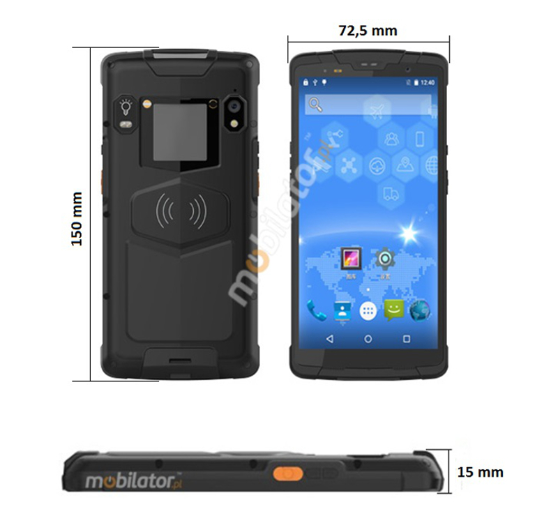  Reinforced Rugged Terminal Data Collector Speedata SD55 Dimensions mobilator pl