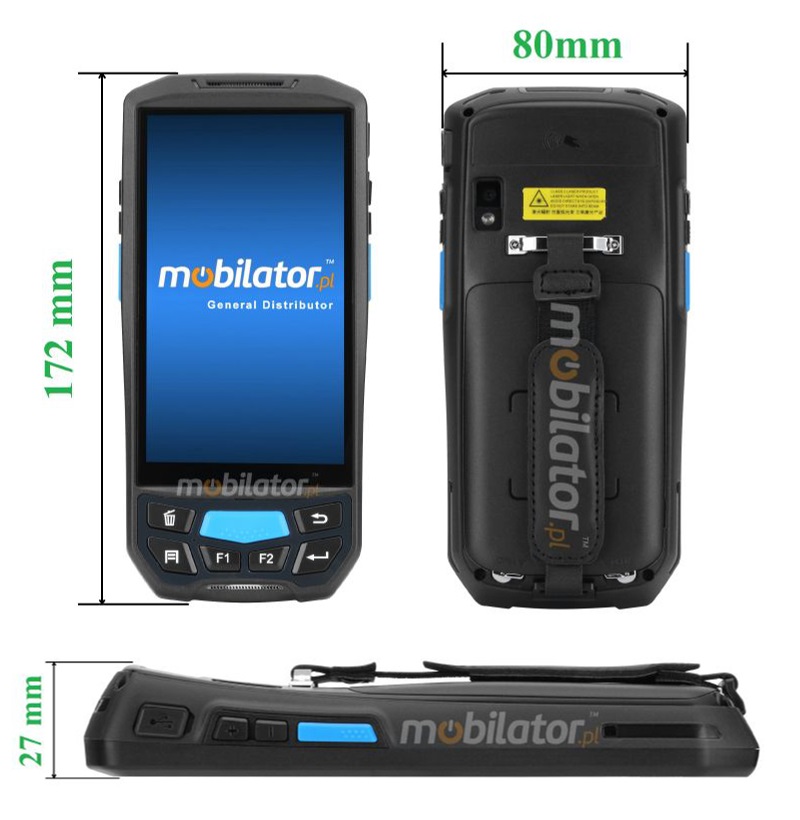 Modern Refractory Resistans Practical Data Collector MobiPad U90 Android WiFi 2D Scanner NFC HF LF UHF