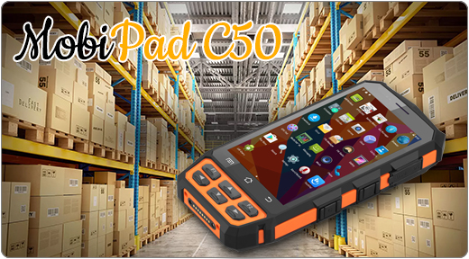 MobiPad C50 v.13.1 - waterproof data collector-inventory for wholesalers - with Honeywell N6603 2D code scanner and HF RFID 