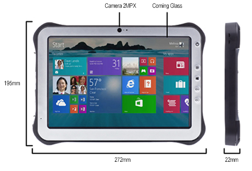 mobipad hdmi connector camera 2/5mpx corning glass