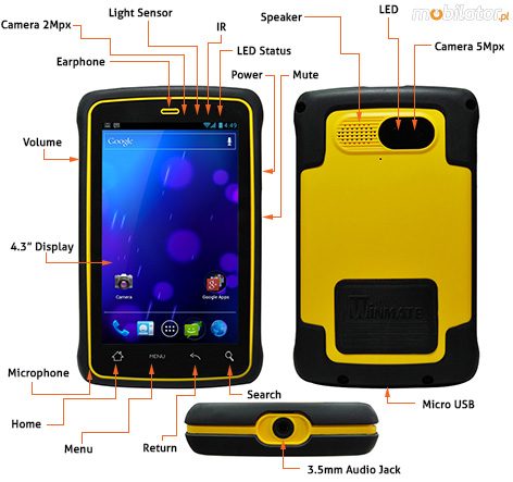 winmate e430m2 android 4.1 tablet przemysowy kolektor danych