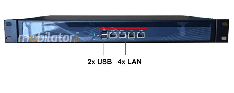 Computer Industry Fanless MiniPC  MiniPC yBOX - 1U rack new design look mobilator fast lan 4x rj45
