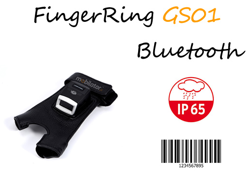 MobiScan FingerRing GS01 - mini skaner kodw kreskowych 2D CMOS- Piercionkowy - Bluetooth Skaner 2D Bezprzewodowy Bluetooth 3.0 Porczny piecie MobiSCAN  Kompatybilny Windows Android IOS mobilator.pl New Portable Devices Mobilne Skanery kodw kreskowych MINI