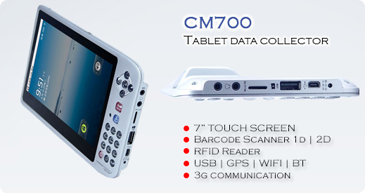 tablet rfid barcode scanner data collector cilico cm700